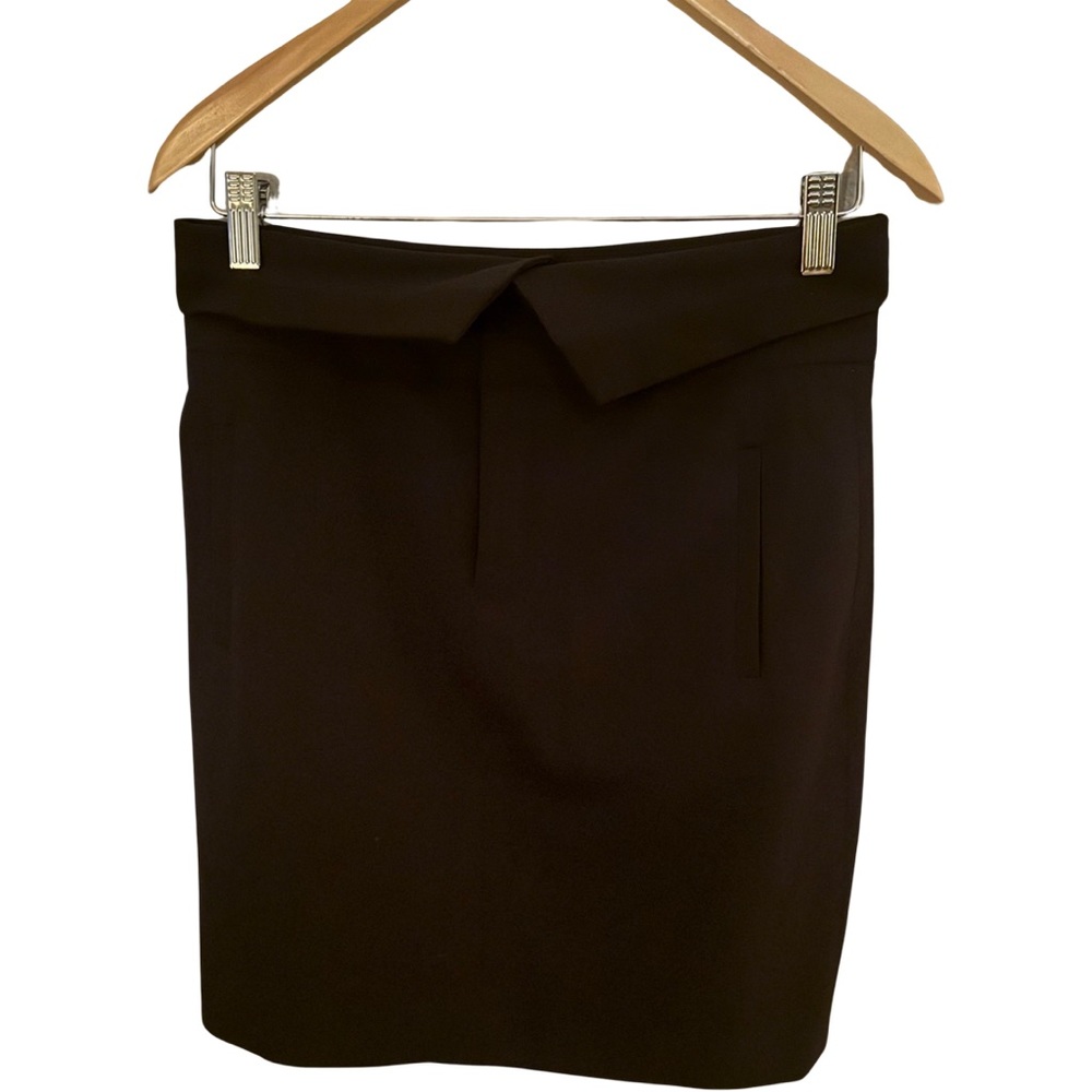 Vivienne Tam Black Skirt with Fold Over Waist Size 4
